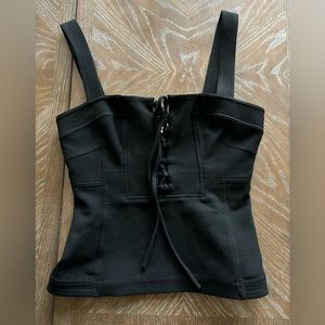 Diane von Furstenberg small size 2 - DVF - black lace up sexy